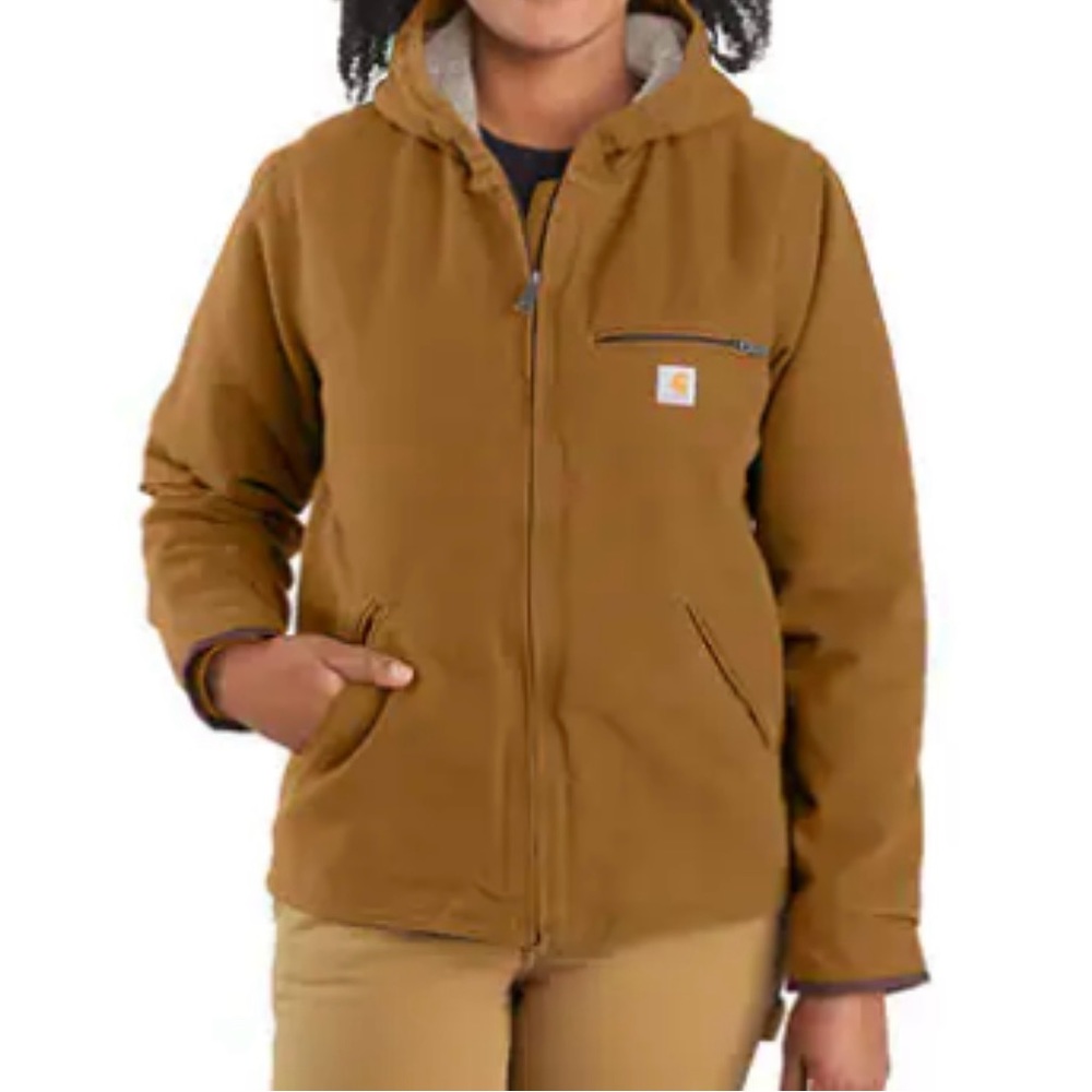 Carhartt WOMEN'S SHERPA LINED JACKET - LOOSE FIT - WASHED DUCK